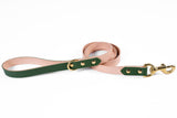 Green Leather Collar & Leash Set