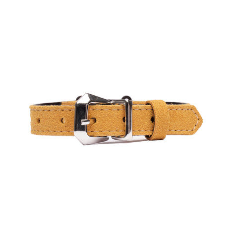 Suede Leather Cat Collar With Breakaway Safety Buckle