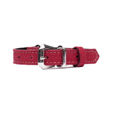 Suede Leather Cat Collar With Breakaway Safety Buckle