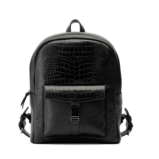 Croco Leather Backpack