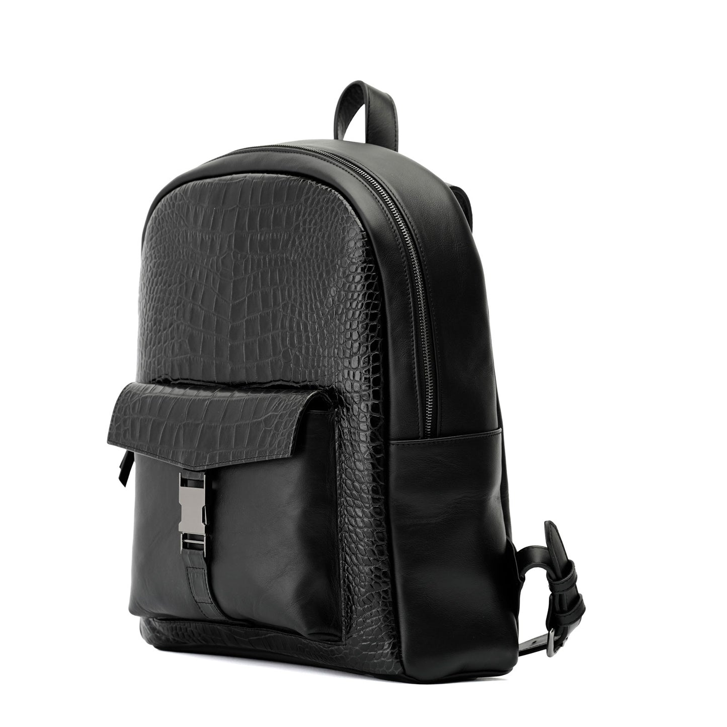 Croco Leather Backpack