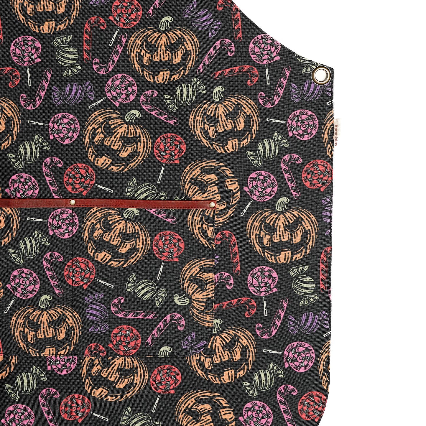 Halloween Pumpkin and Candy Apron – Festive Apron with Colorful Halloween Patterns