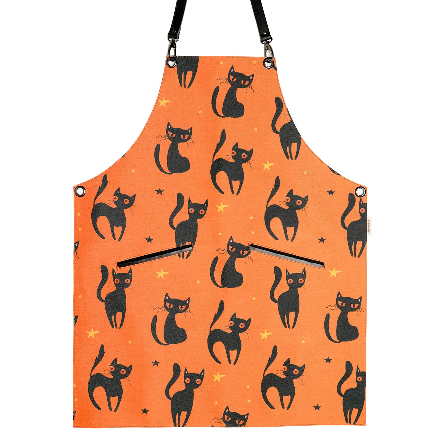 Halloween Black Cat Apron – Fun and Festive Apron with Pockets for Halloween