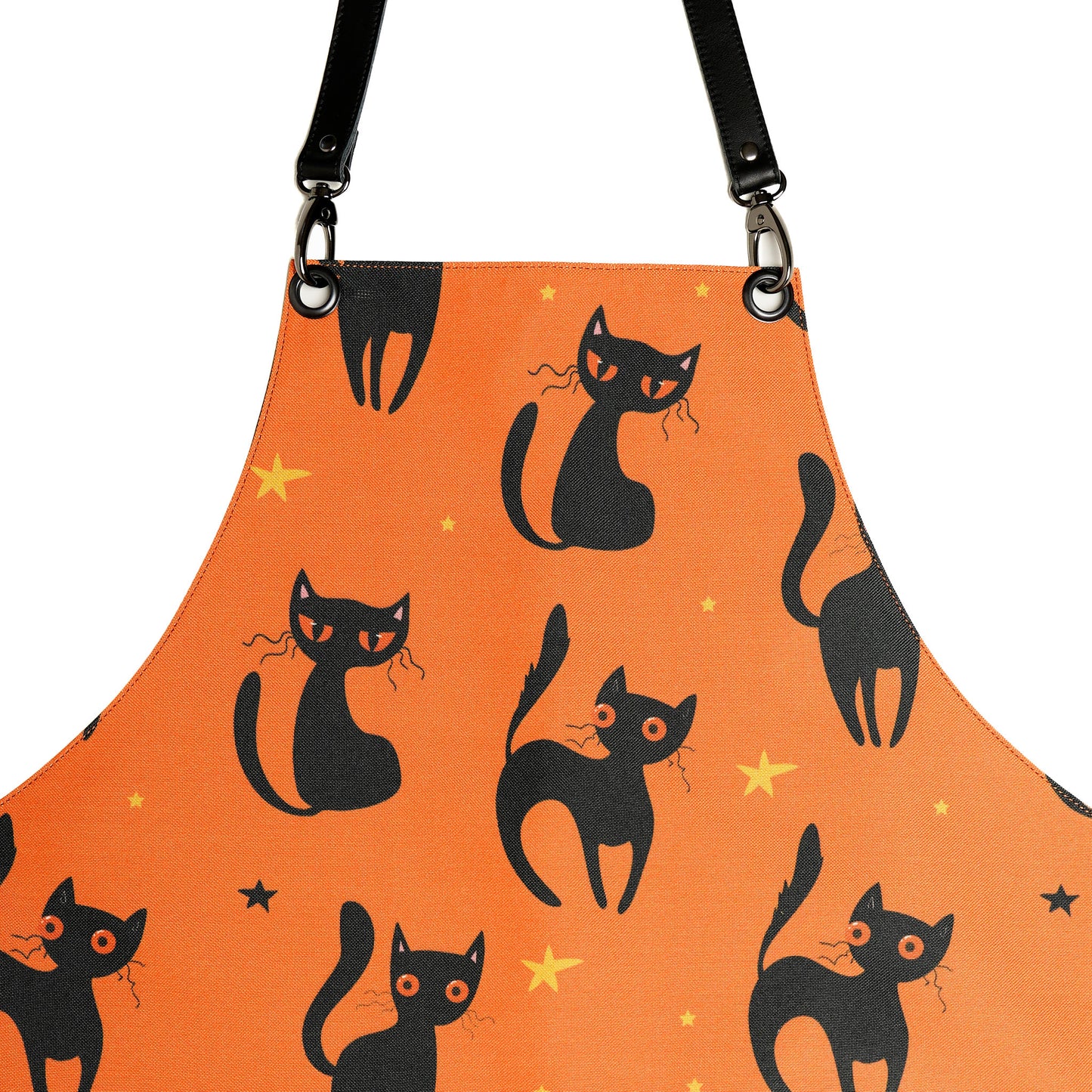 Halloween Black Cat Apron – Fun and Festive Apron with Pockets for Halloween