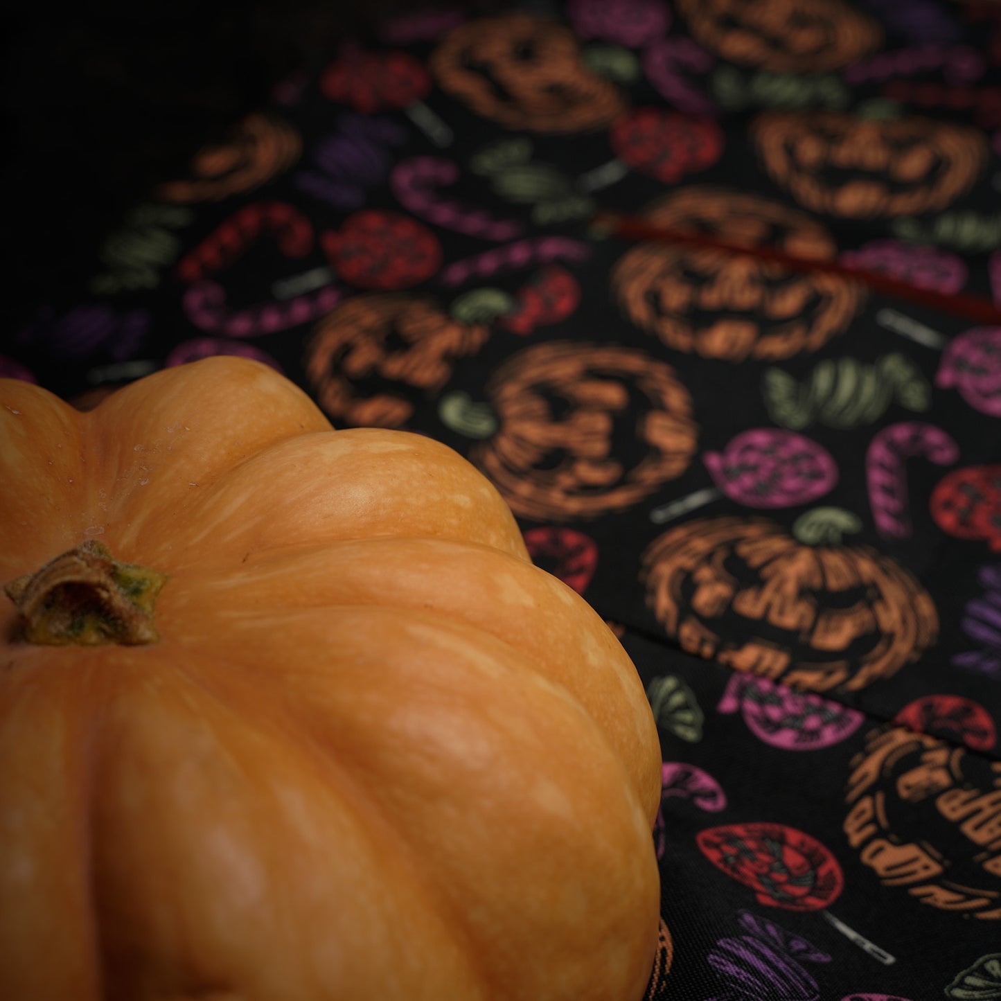 Halloween Pumpkin and Candy Apron – Festive Apron with Colorful Halloween Patterns