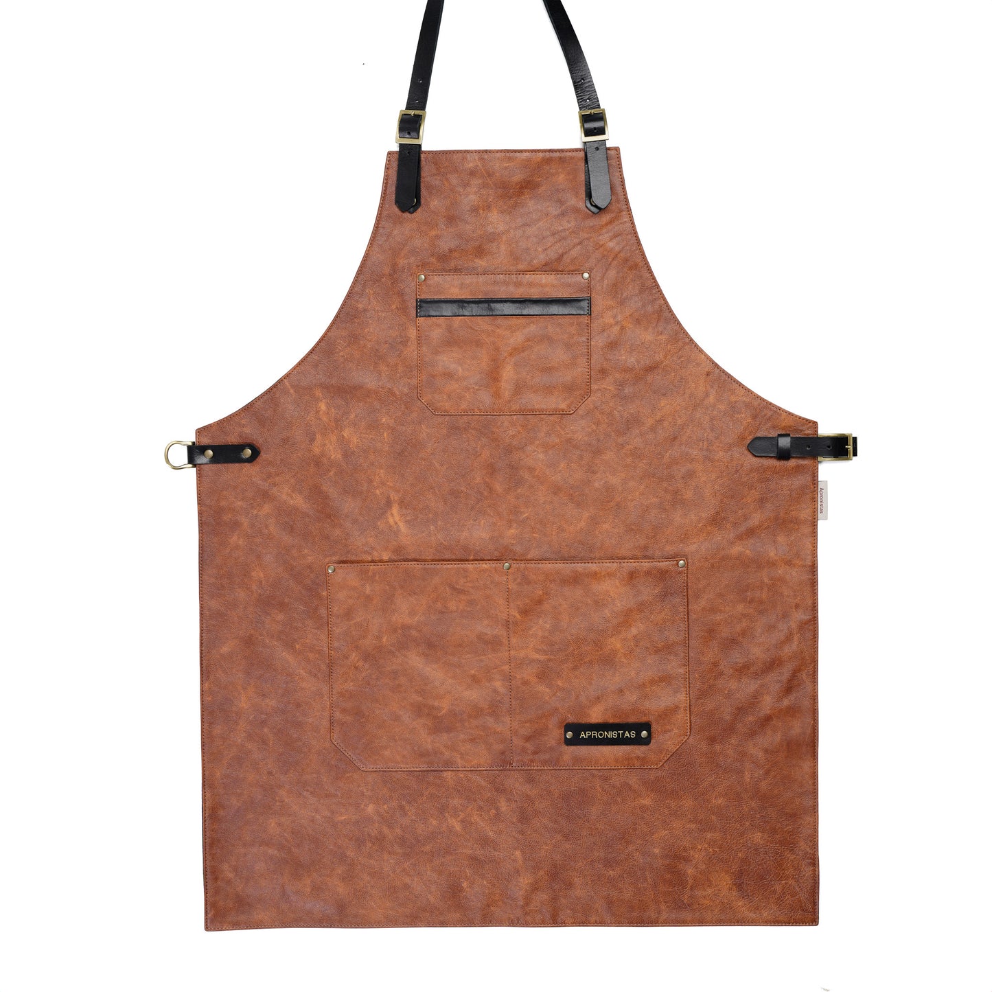 Premium Leather Apron – Durable Cross-Back Apron with Pockets for Chefs, Bartenders, and Artisans