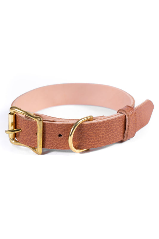 Brown Leather Dog Collar