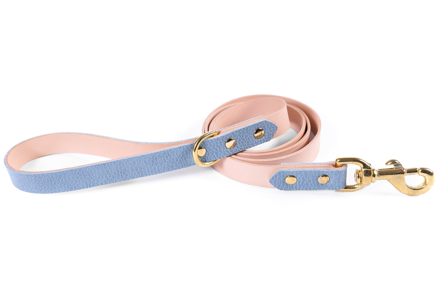 Light Blue Leather Dog Leash