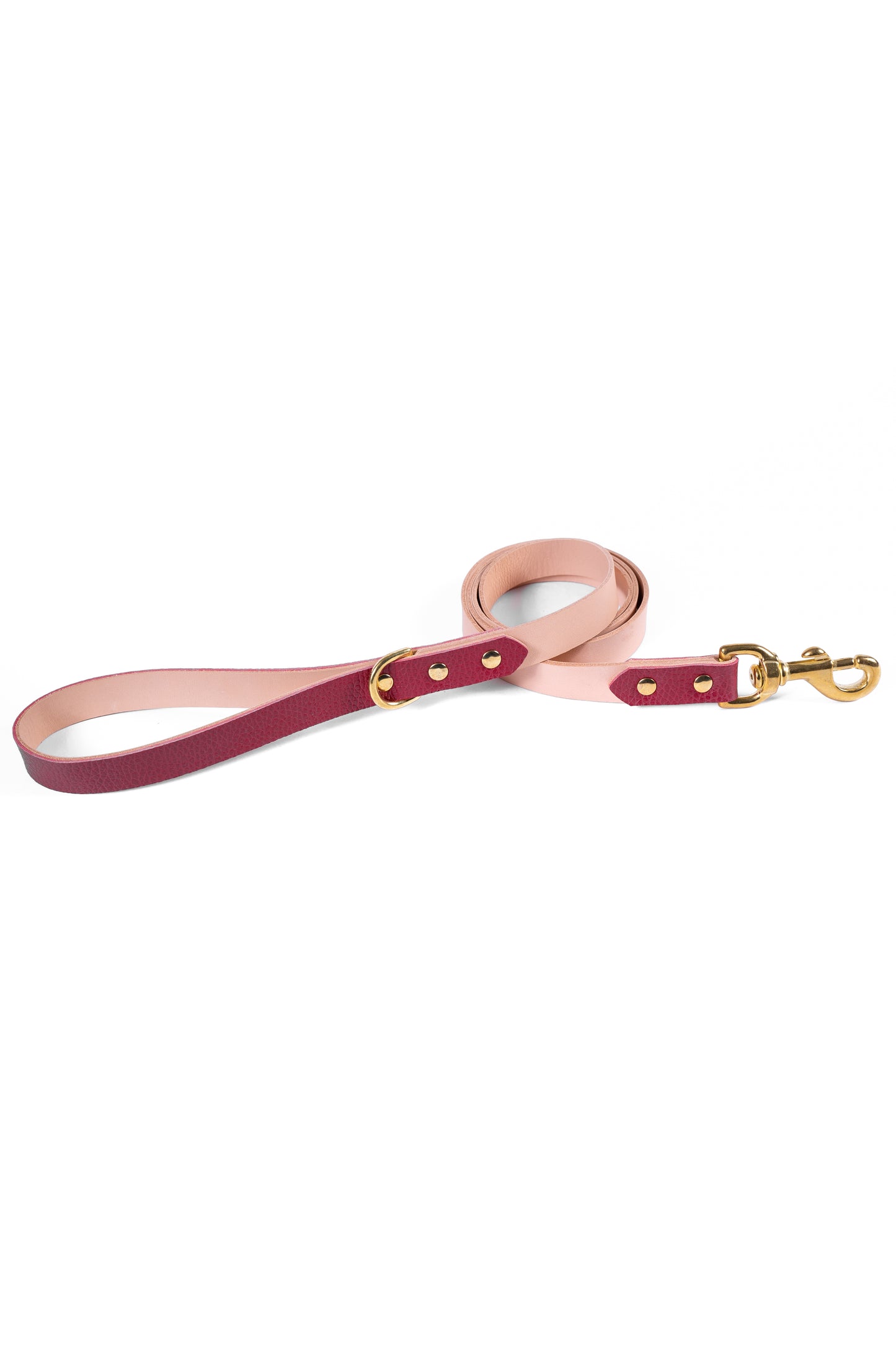 Burgundy Leather Dog Leash