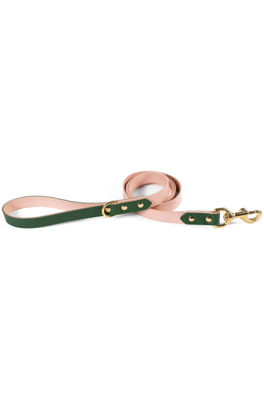 Green Leather Dog Leash