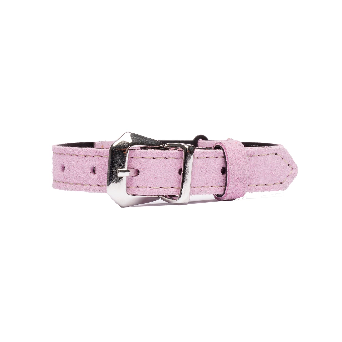 Suede Leather Cat Collar With Breakaway Safety Buckle